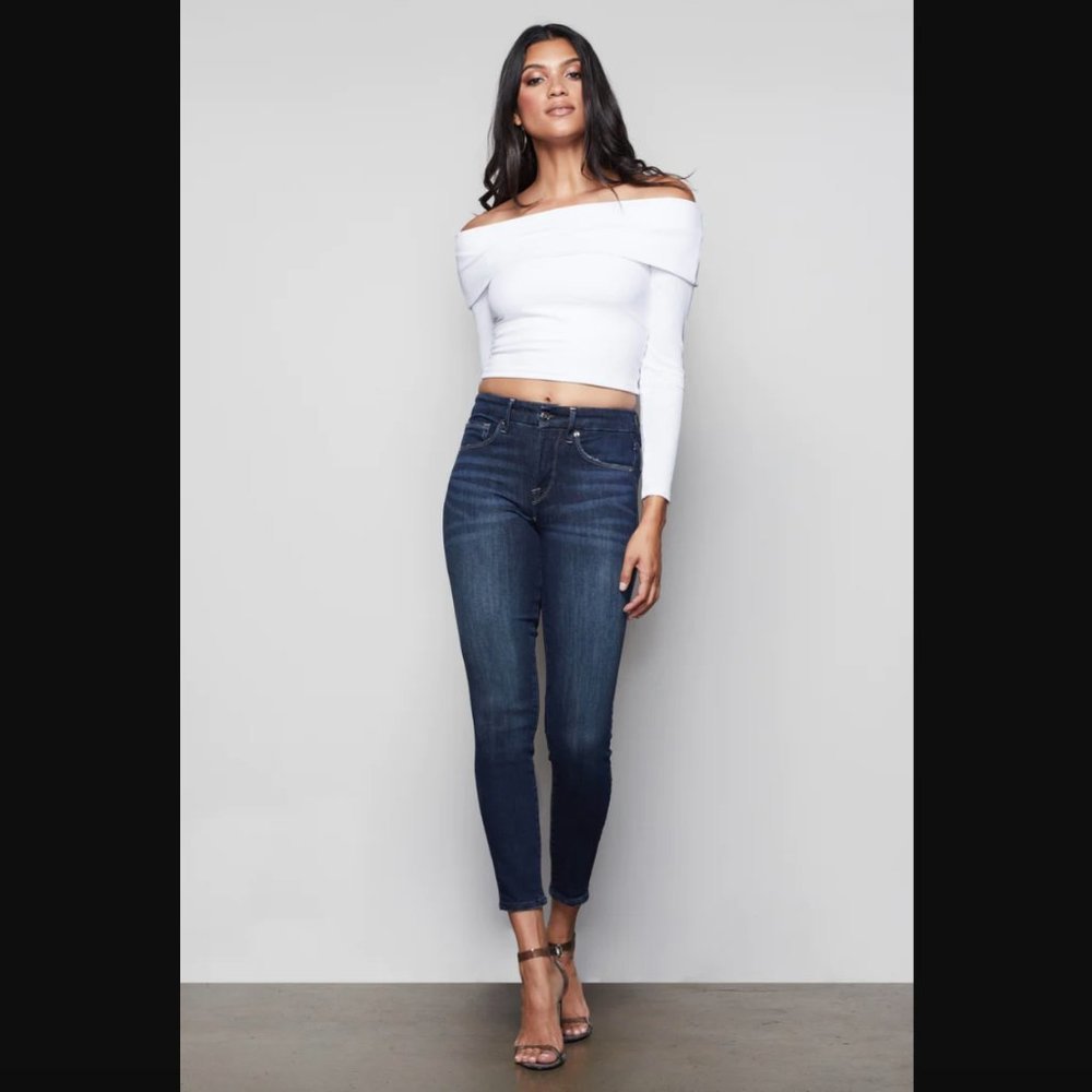 Good American Good Legs High Rise Cropped Skinny Jeans 2 / 26"